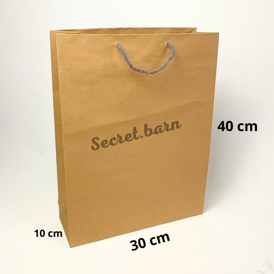 

paper bag polos paperbag coklat ukuran 30 x 40 tas kertas samson kraft goodie bag souvenir ultah