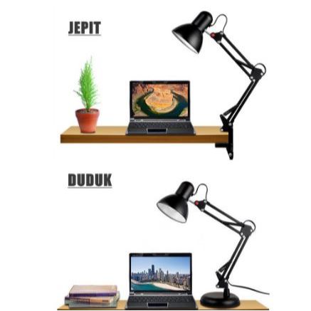 Lampu Meja Belajar Kerja Duduk Jepit / Lampu Arsitek Meja Belajar Kerja / Lampu Baca Duduk Jepit