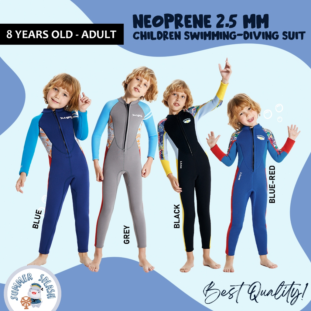 SUMMERSPLASH - Baju Renang Diving Anak NEOPRENE 2.5MM UPF50 Children Swimsuit (NEO ANAK)
