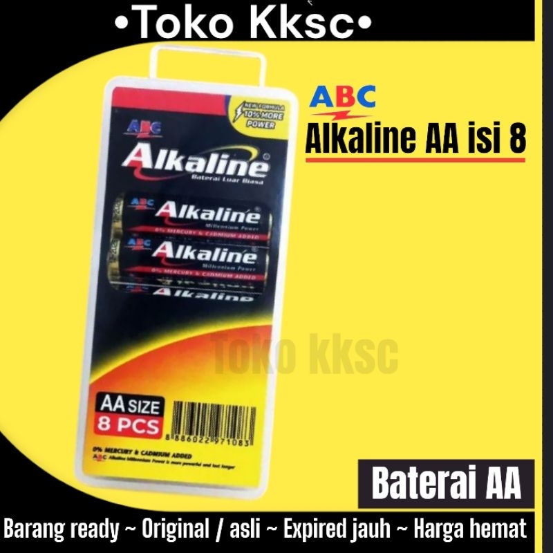 RK ABC ALKALINE AA ISI 8 (delapan) ORIGINAL