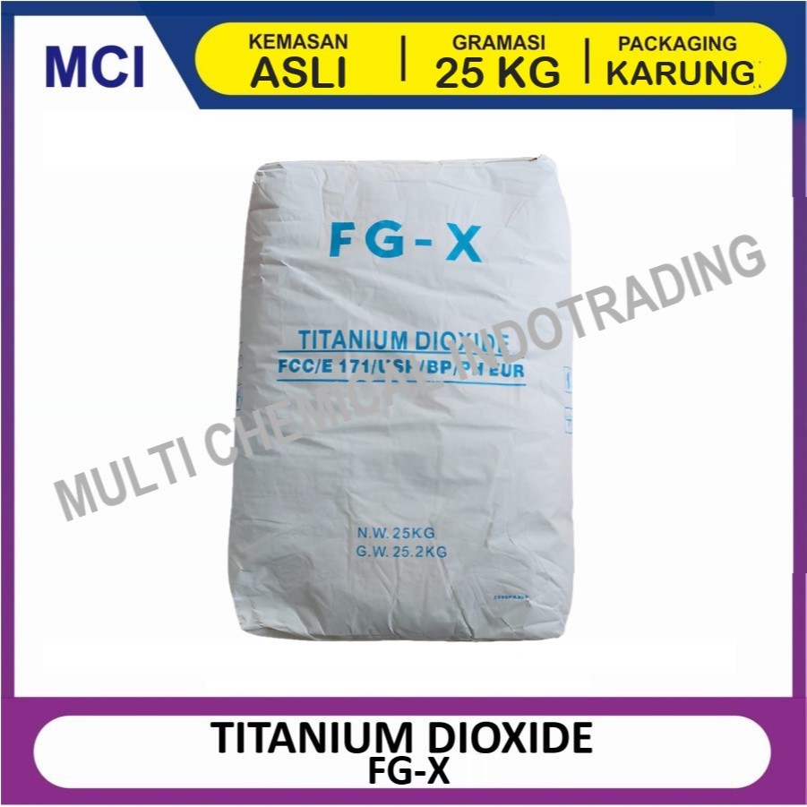 

TITANIUM DIOXIDE FOOD GRADE PEMUTIH MAKANAN - 1 BAG 25 KG