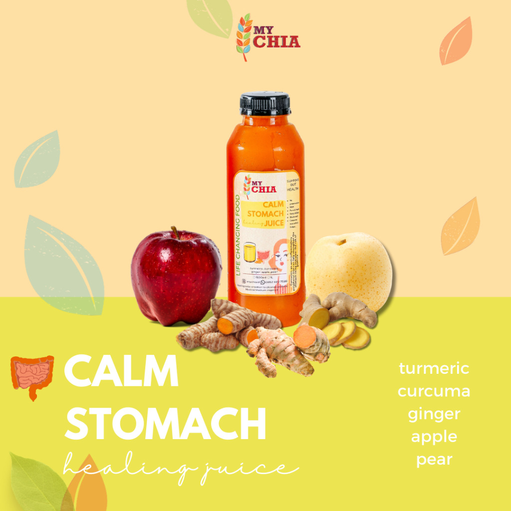 

Calm Stomach Healing Juice 1 Liter Jus Gut Healer Series dengan untuk Pencernaan Gerd Maag Asam Lambung Acid Reflux Cold Pressed My Chia