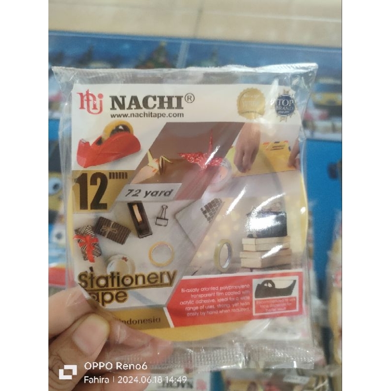 

Nanchi Stationery tape 12mm/ selotip solatip lakban solasi isolasi