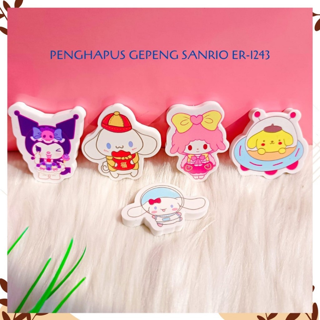 

PENGHAPUS GEPENG SANRIO ER-1243 KARAKTER ERASER HAPUSAN PENSIL SETIP STIP ALAT TULIS KANTOR SEKOLAH MURAH TERMURAH COD