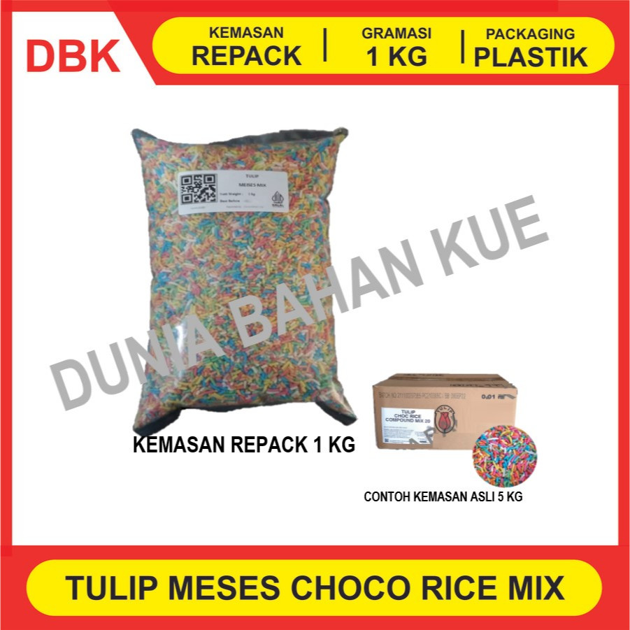 

TULIP MESES WARNA WARNI CHOCORICE MIX REPACK 1 KG / MEISES / CERES