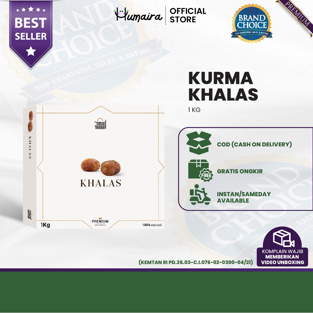 

Kurma Khalas Timur Tengah 1 Kg | Premium