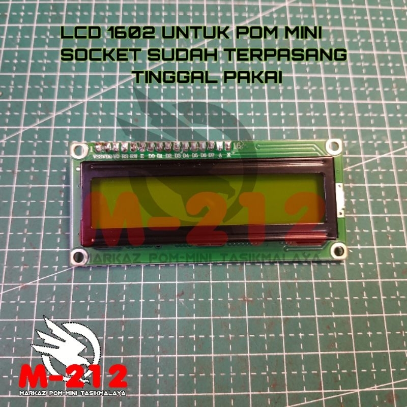 LCD 1602 16x2 Display – HD44780, Backlight Kuning, Kompatibel Arduino & Pom mini pertamini sudah di 