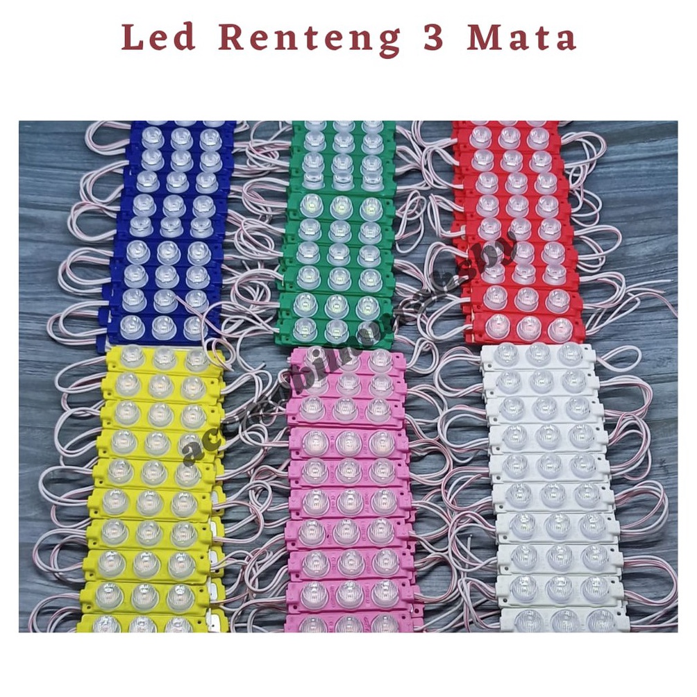 PROMO BESAR LAMPU LED MODUL 3MATA SMD DC 12VOLT DAN 24VOLT WATERPROOF 3 MATA 12V 24V 12 V VOLT VARIA