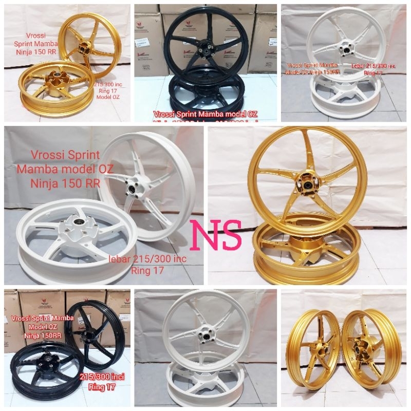 Velg  VROSSI Ninja 150 RR R SS Vrossi Rossi sprintmamba model oz Kawasaki 150RR