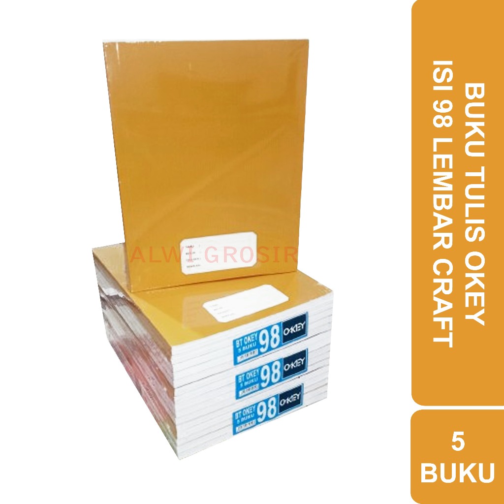 

BUKU TULIS OKEY 98 LEMBAR SAMPUL CRAFT | ISI 5 PCS