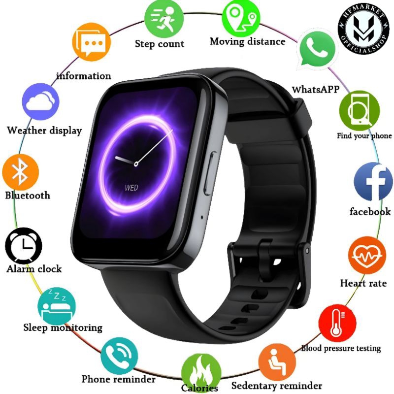 Smartwatch Hp Android Jam Tangan Pintar Jam Tangan Monitor Kesehatan Monitoring Tidur Monitor Kamera