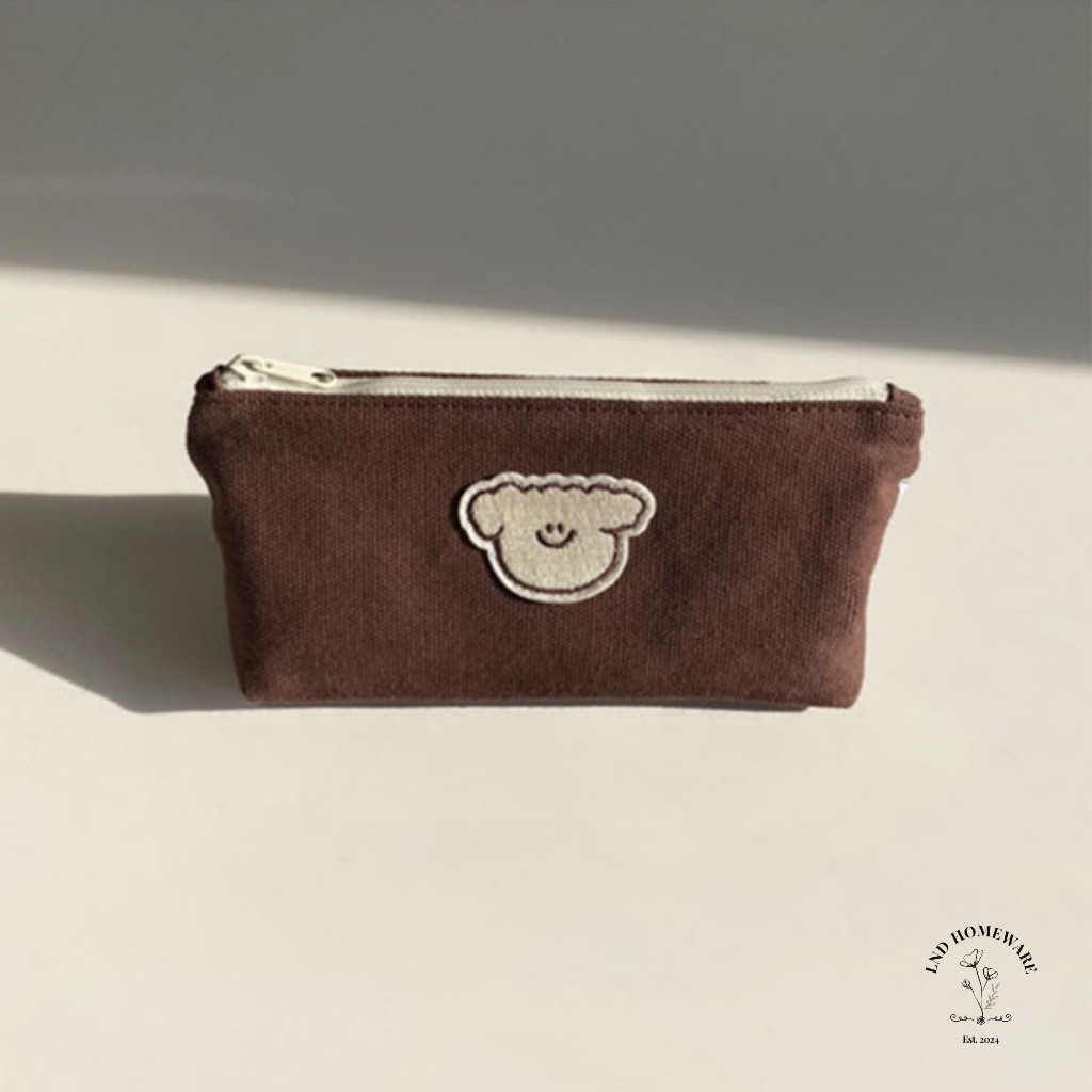 

Beige And Brown Aesthetic Pencil Case | Aesthetic Cat and Dog Pouch | Kotak Pensil Anak | Make Up Pouch | Kotak Pensil Lucu Anak | Cute Pouch - LND HOMEWARE