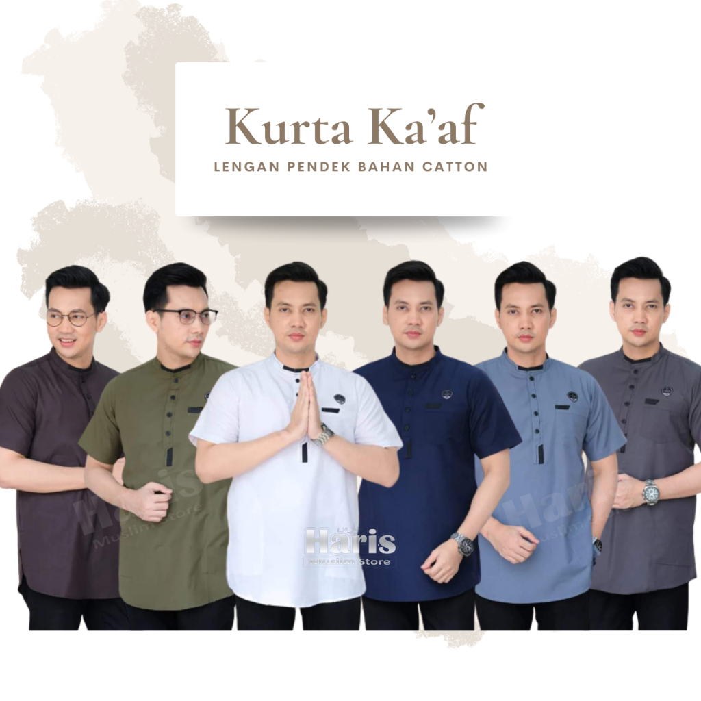 Kurta Kaaf | Koko Kurta Lengan Pendek | Ilnaaf