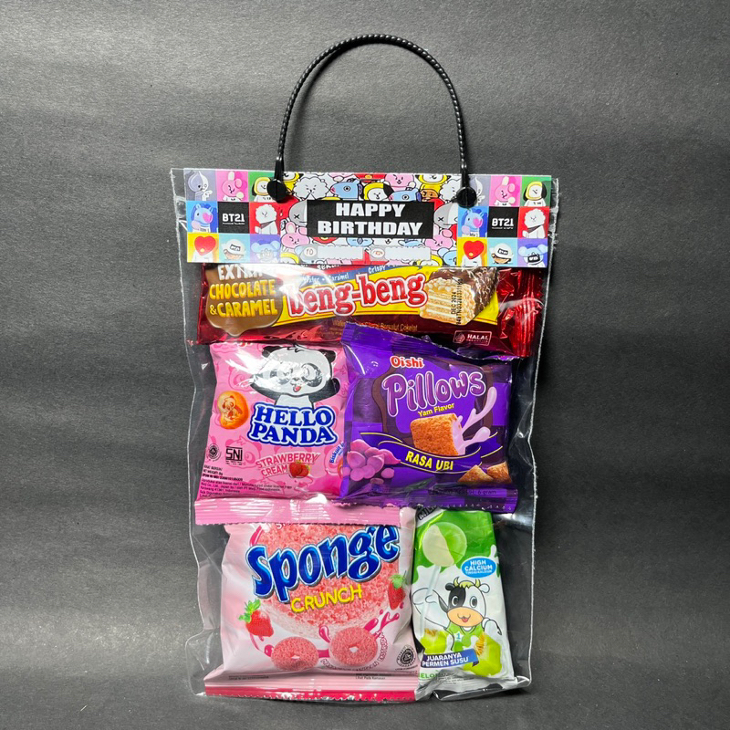 

( Bebas Custom ) Paket Snack Ulang Tahun Anak Bingkisan Ultah Paket Murah Souvenir Ulang Tahun Anak