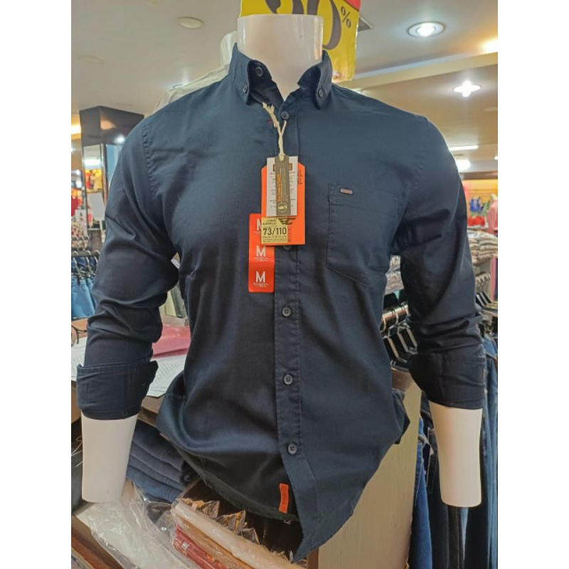 KEMEJA CARDINAL CASUAL SLIMFIT NAVY POLOS