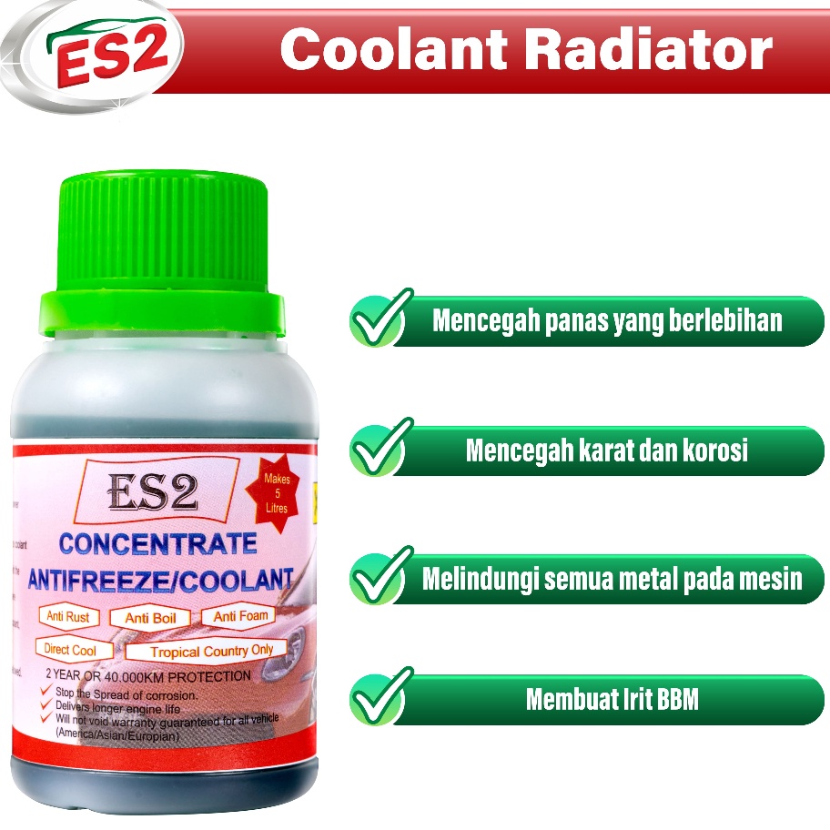 KF7 ES2 Coolant Radiator Mobil Motor Biang Air Konsentrat Asli Hijau  Pendingin Mesin Pencegah Karat