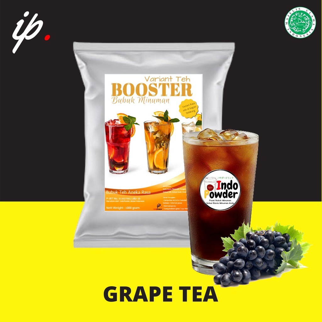 

BOOSTER Bubuk Minuman GRAPE TEA 1Kg - Bubuk GRAPE TEA 1Kg - GRAPE TEA Bubuk 1Kg - GRAPE TEA Powder