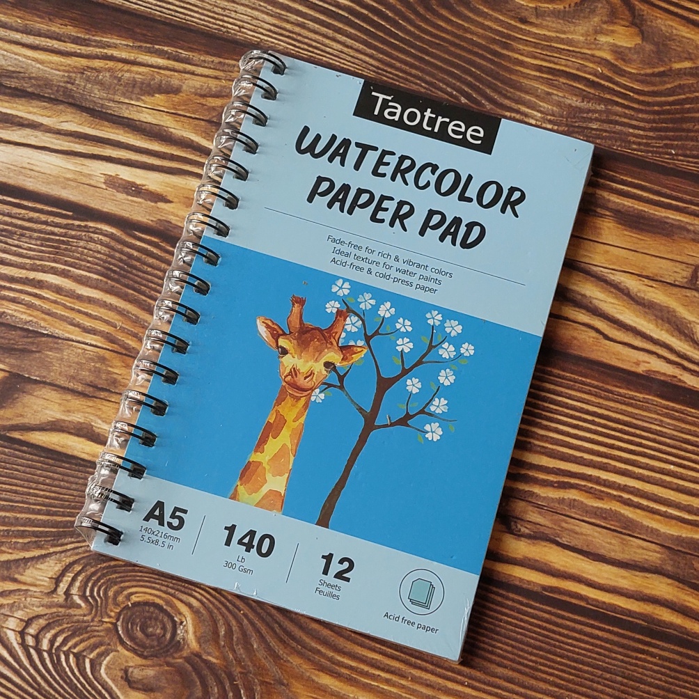 

PROMO SPESIAL TaoTree Wired Watercolor Paper Pad A5 Buku Spiral Watercolor Paper 3 gsm