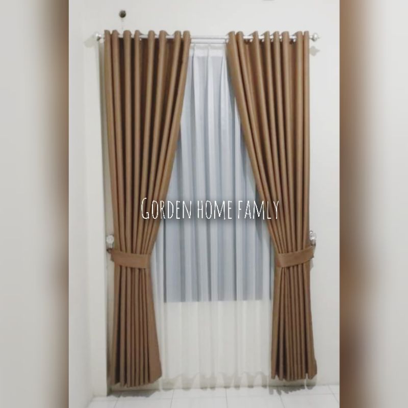 gorden polos gorden blakout lebar 100 tinggi 200 gorden jendela pintu minimalis polos
