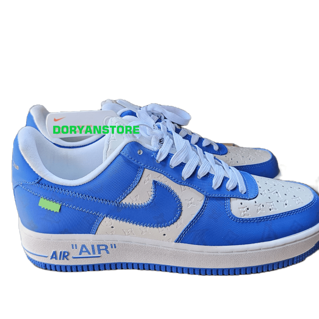 SEPATU NIKE X LV AIR FORCE 1 (AF1) LOW WHITE & BLUE PREMIUM