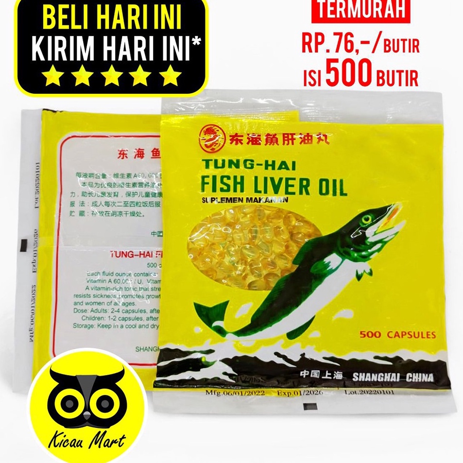 Kualitas Tinggi  MINYAK IKAN UNTUK BULU KUCING ANJING HAMSTER BURUNG VITAMIN FISH LIVER OIL TUNGHAI 