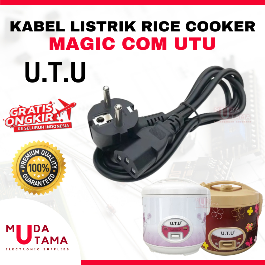 Kabel Rice Cooker MagicCom UTU | Cok Kabel MagicCom UTU | Kabel Listrik Magic Com UTU | Kabel Listri