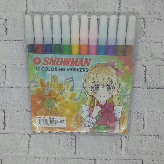 

GROSIR Spidol 12 warna Snowman