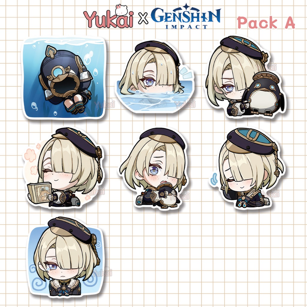 

Stiker Pack Freminet Genshin Impact Premium, Sticker Anime Waterproof