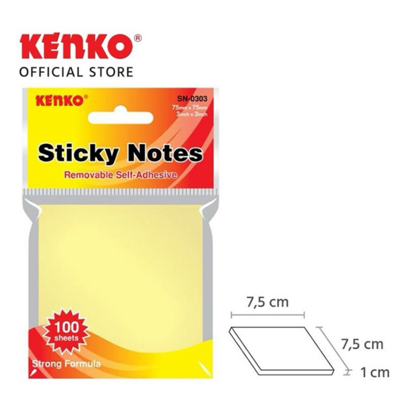 

kenko sticky notes 75x75mm note