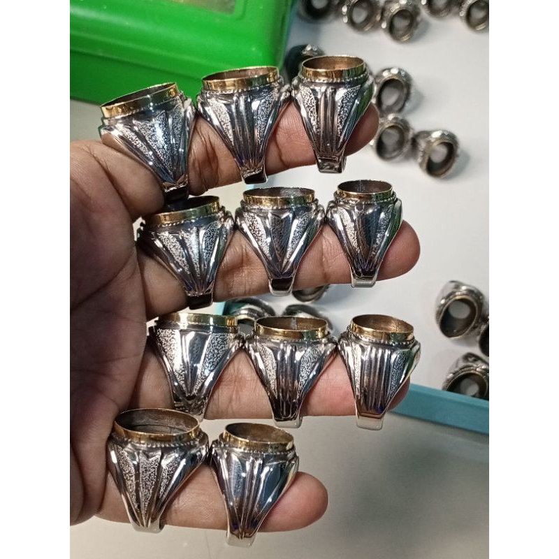 Ring Emban Monel HM dan Alpaka, Ring size 6, 7, 8, 9
