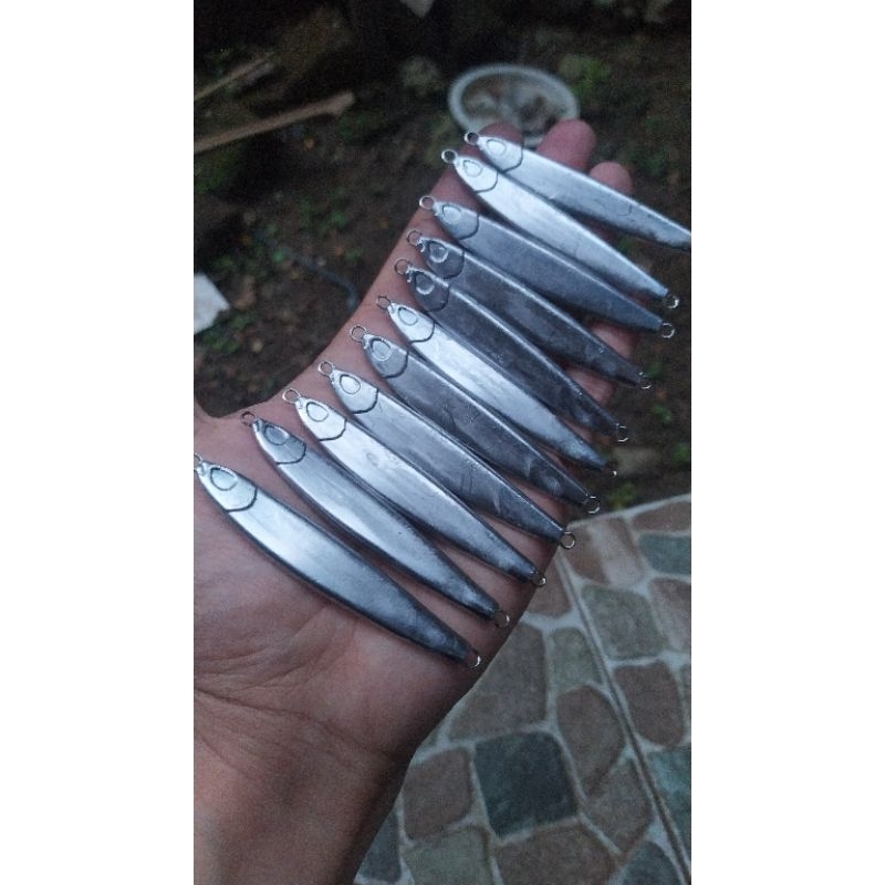 Blank Metal Jig Polos Tipe Gomamae Flat 30 Gram cetakan CNC