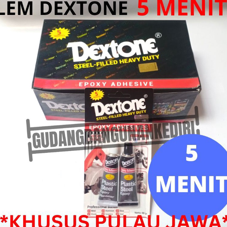 

Laris PROMO LEM BESI DEXTONE 5 MENIT 5MENIT EPOKSI EPOXY 48gram D72