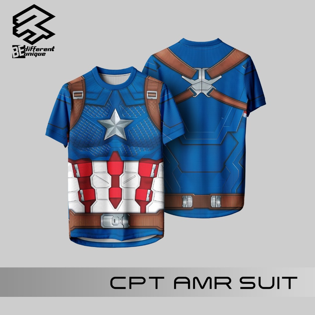 Jersey Harian Super Hero Drifit Premium 3R Captain America Suit