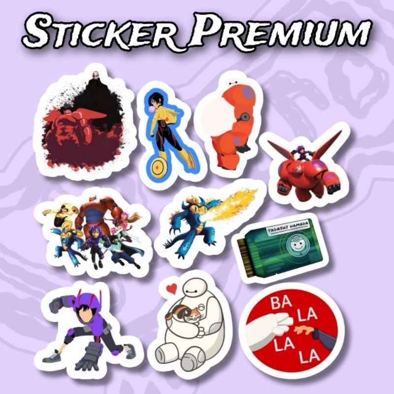 

Sticker Big Hero 6 pack isi 10 pcs waterproof