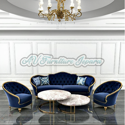 Kursi sofa ruang tamu klasik modern gaya eropa