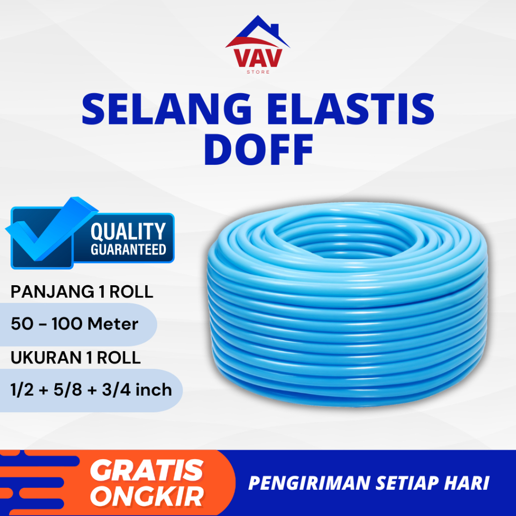 Selang Air Elastis Doff HARGA UNTUK 50 & 100 Meter / Selang Cuci Motor Mobil / Selang Taman