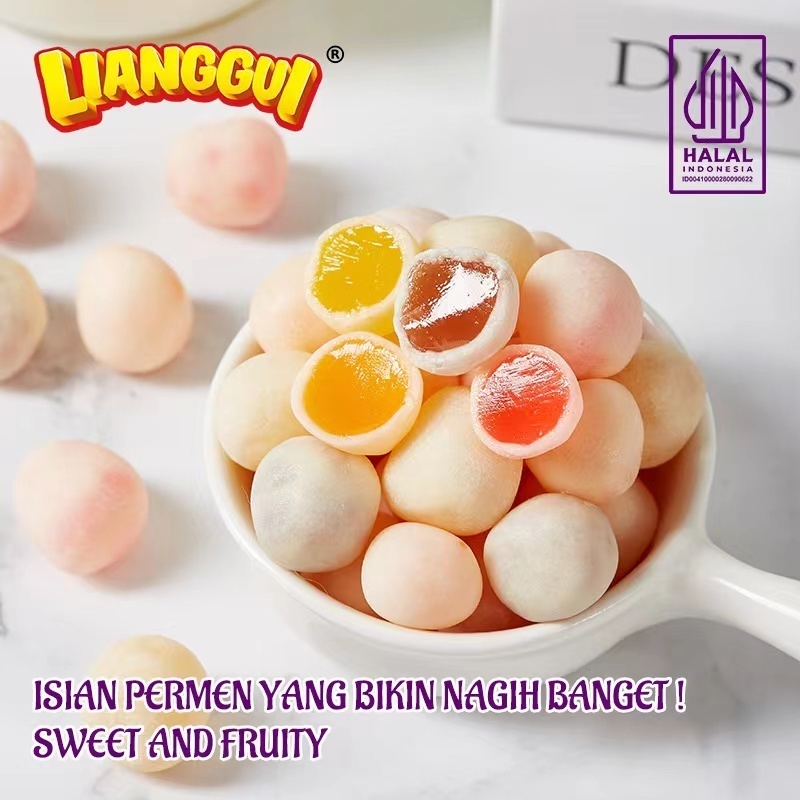 

[HALAL] Lianggui Permen Lunak Soft Candy Rasa Buah | Permen Viral Mix Rasa Fruity Chewy Mini Ball