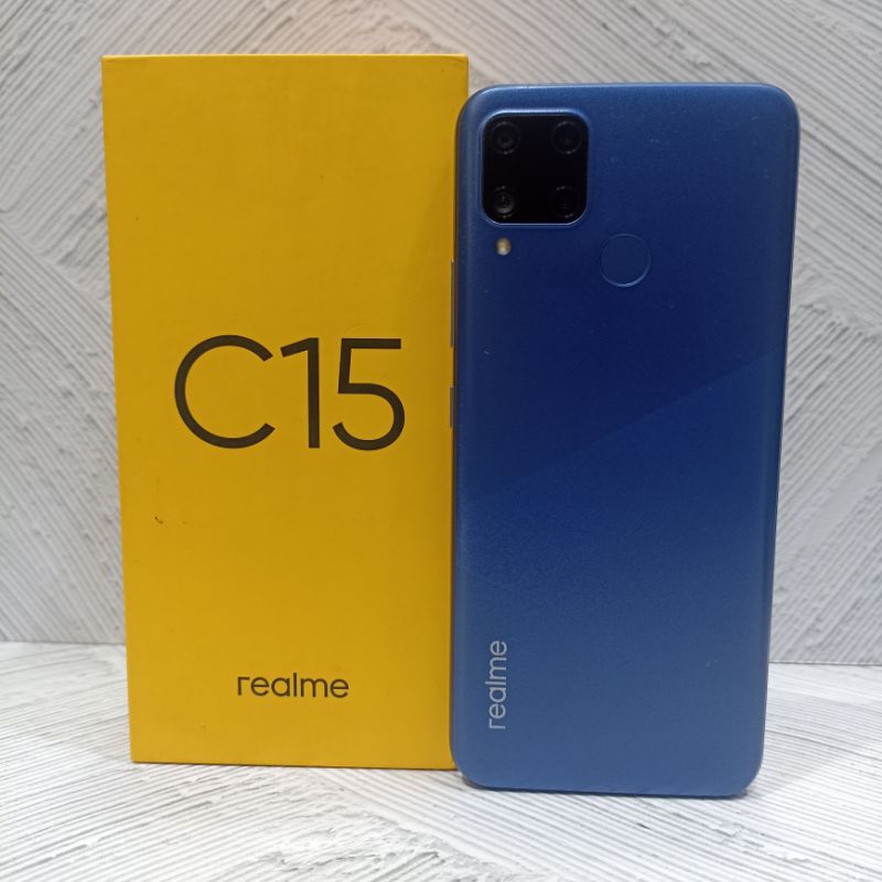 Realme C15 Ram 4GB Internal 128 GB 4/128 4/64 3/64 GB Handphone Second Bekas Fullset