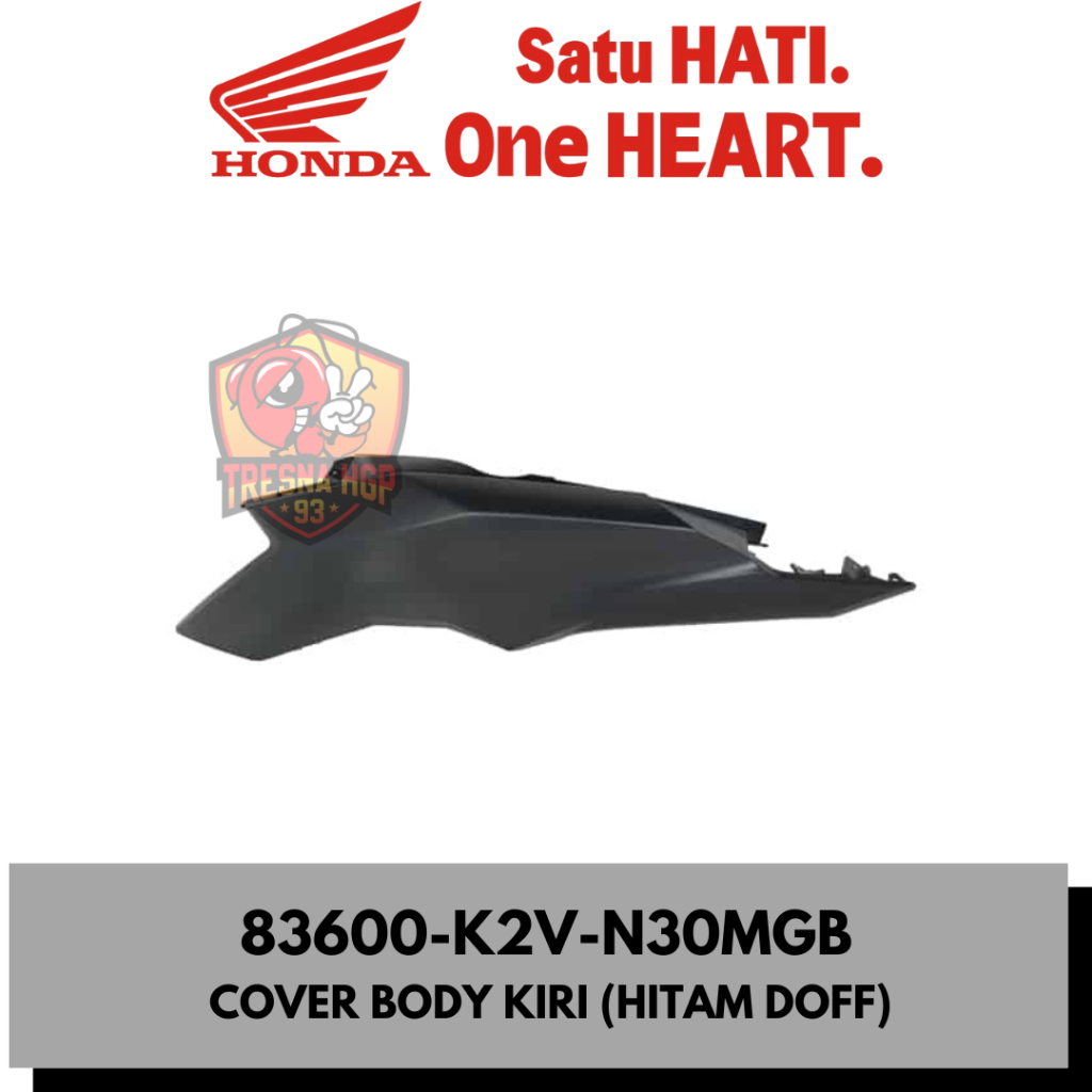 83600-K2V-N30MGB COVER BODY KIRI (HITAM DOFF) NEW VARIO 125 ESP K2V ORIGINAL | COVER L BODY 83600K2V