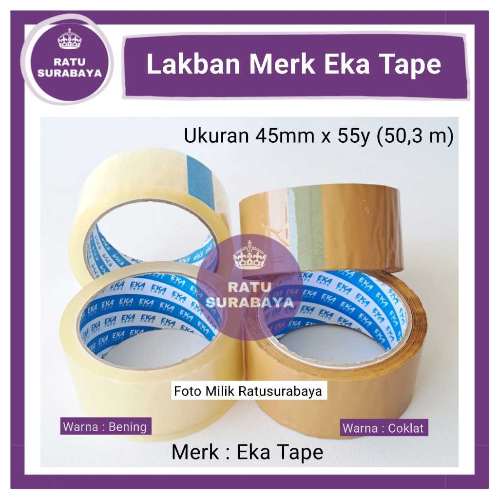 

Lakban OPP Selotip Isolasi Eka Tape Coklat 45mm x 55yards by Daimaru Plakban