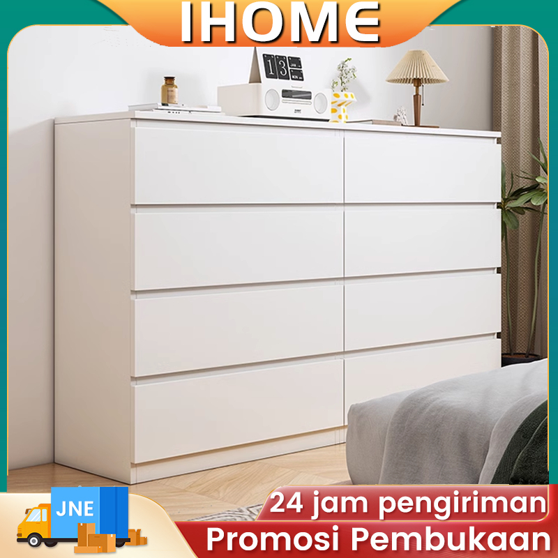 IHOME lemari laci kayu / lemari baju minimalis / lemari bayi/Laci Susun Storage Cabinet Kayu