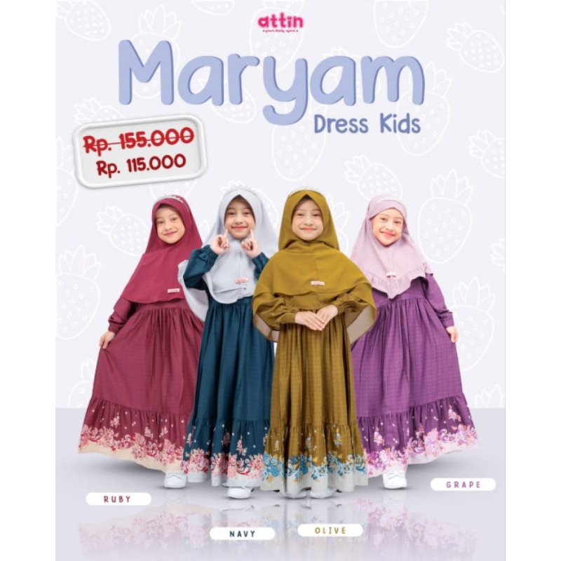 FSH MARYAM DRESS KIDS Attin Gamis anak rubby