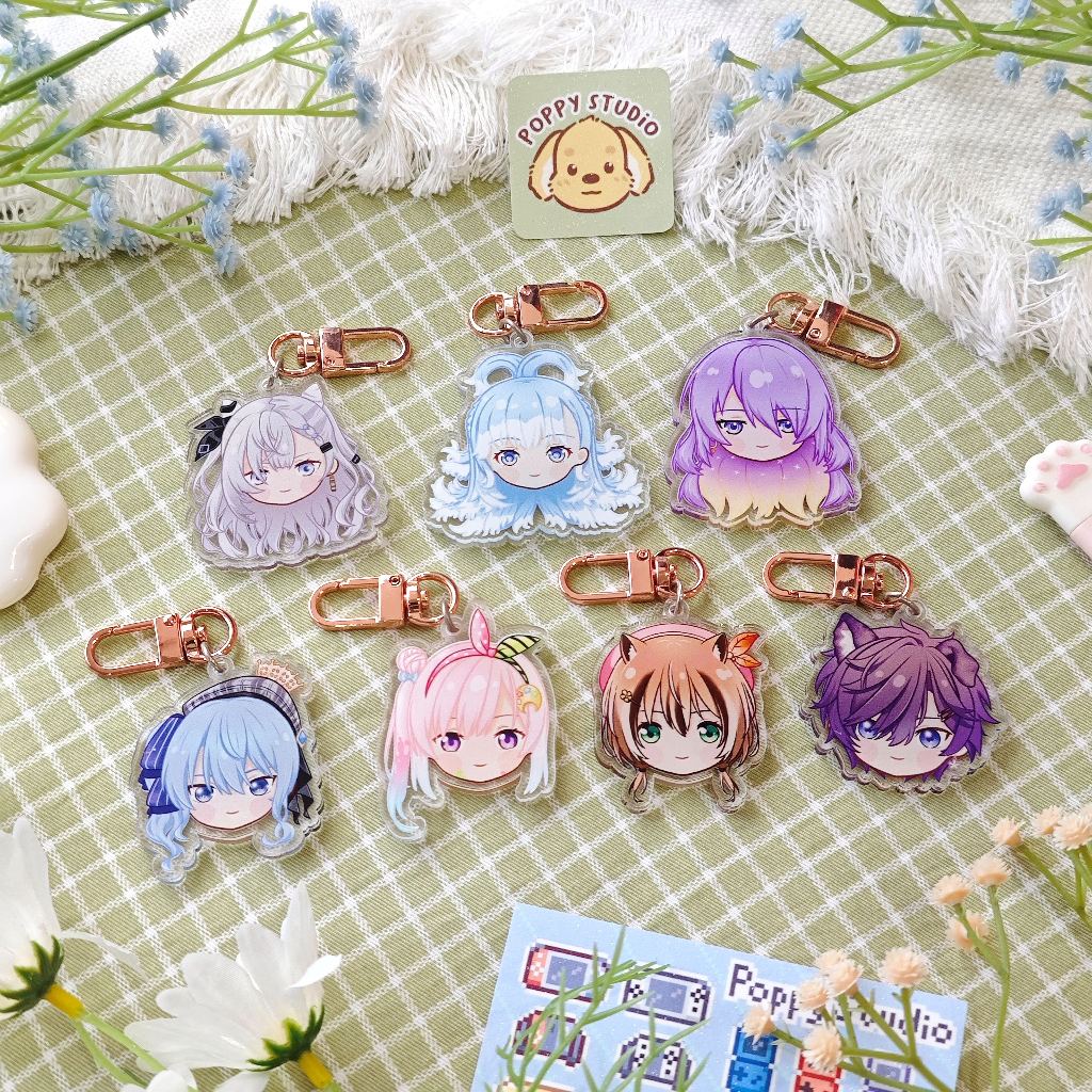 Vtuber Keychain | Kobo Kanaeru Moona Iofi Shoto Suisei Zeta