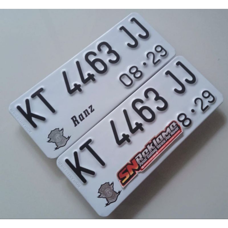 Plat Nomor motor Baut Tanam Super tebal, awet, murah, plat lapis Acp, plat stiker cutting, plat nomo