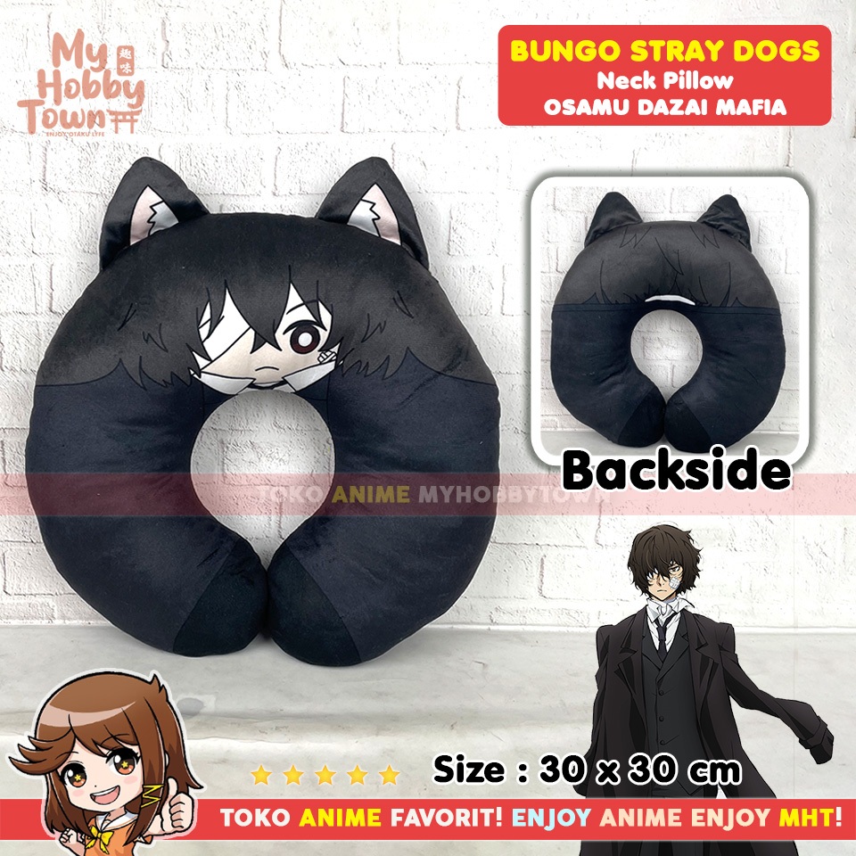 Bantal Leher Anime Bungou Stray Dogs Neck Pillow : Osamu Dazai Mafia Ver.