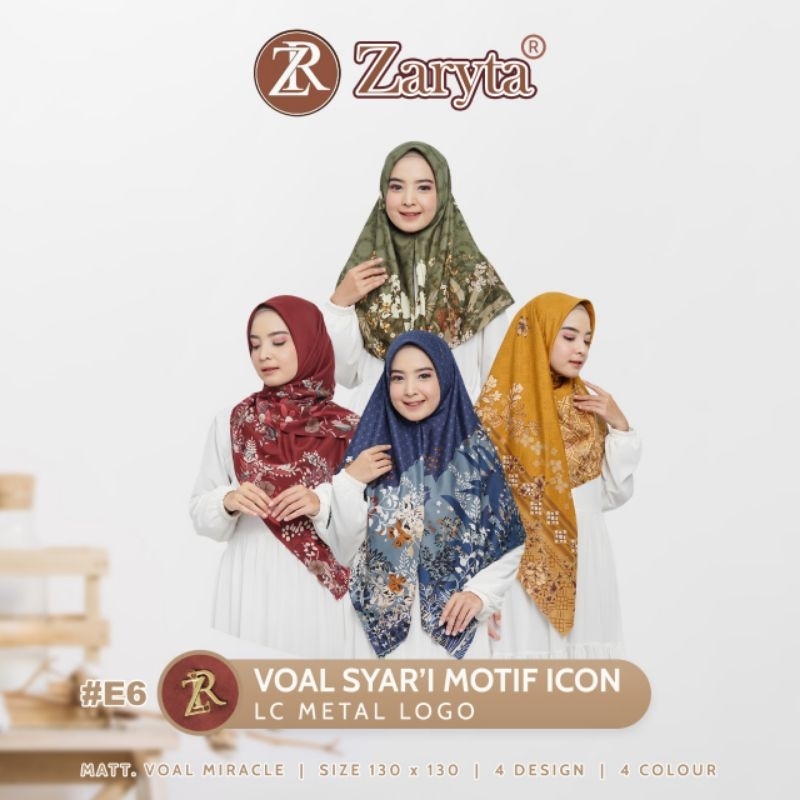 Hijab segiempat motif Jumbo zaryta LC 130x130 sd 140x140 MOTIF RANDOM