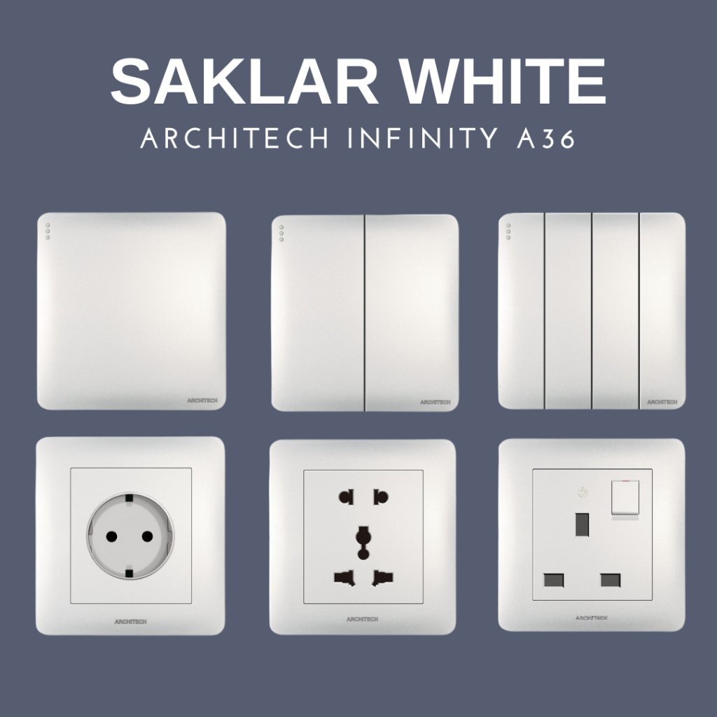 ARCHITECH INFINITY WHITE SAKLAR STOP KONTAK SAKLAR ARCHITECT STOP KONTAK ARCHITECT / saklar