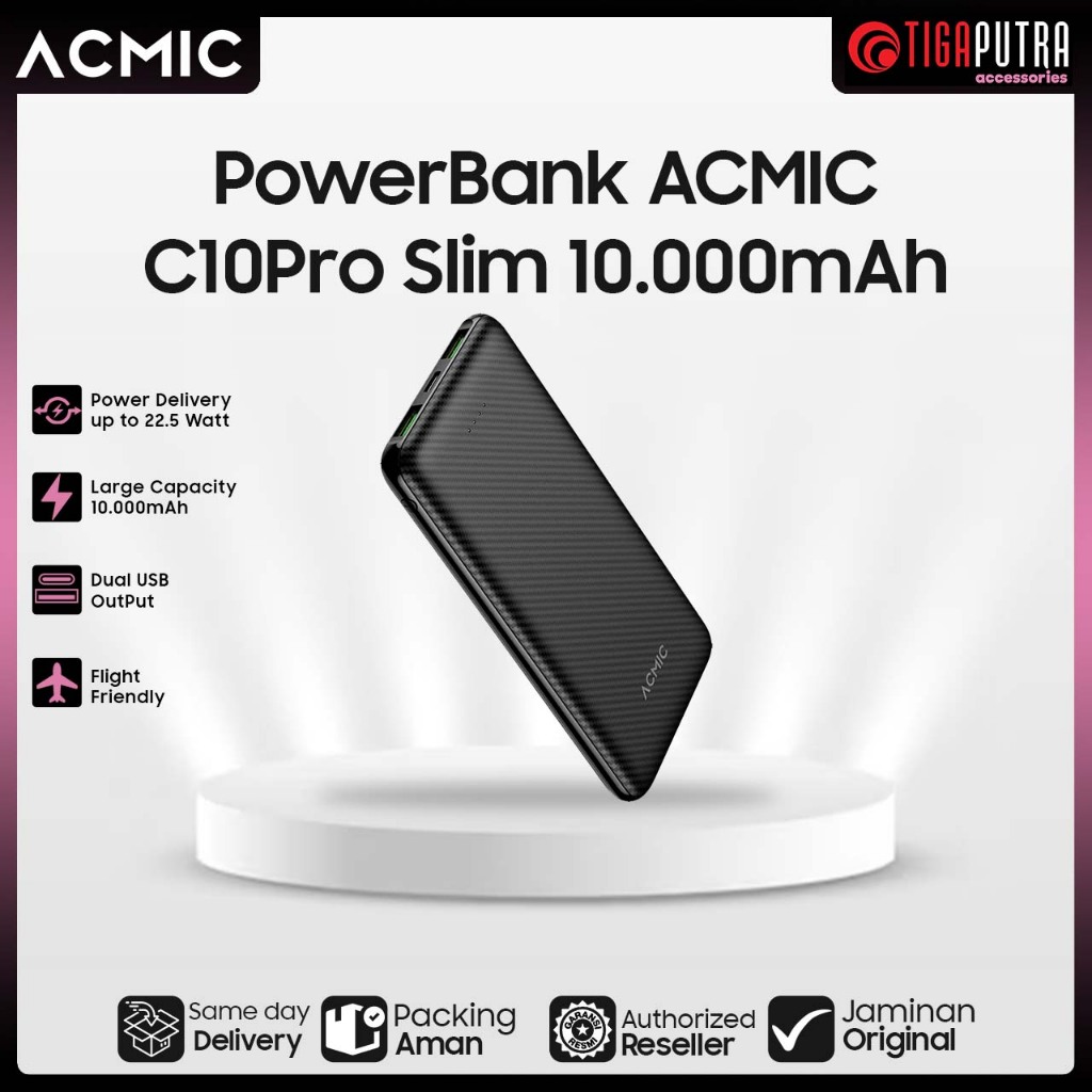 ACMIC Powerbank C10PRO SLIM 10000MAh Black