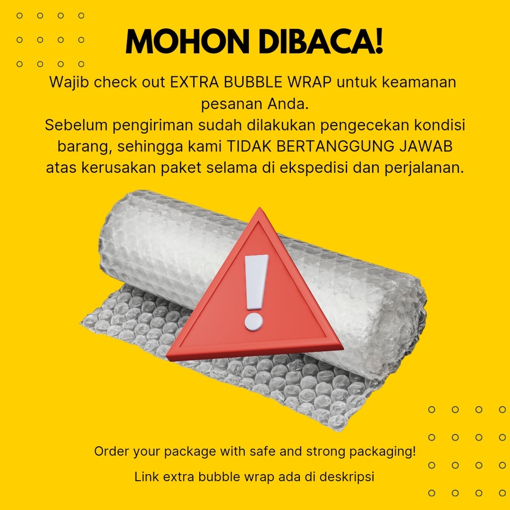 

EXTRA BUBBLE WRAP UNTUK PAKET ANDA