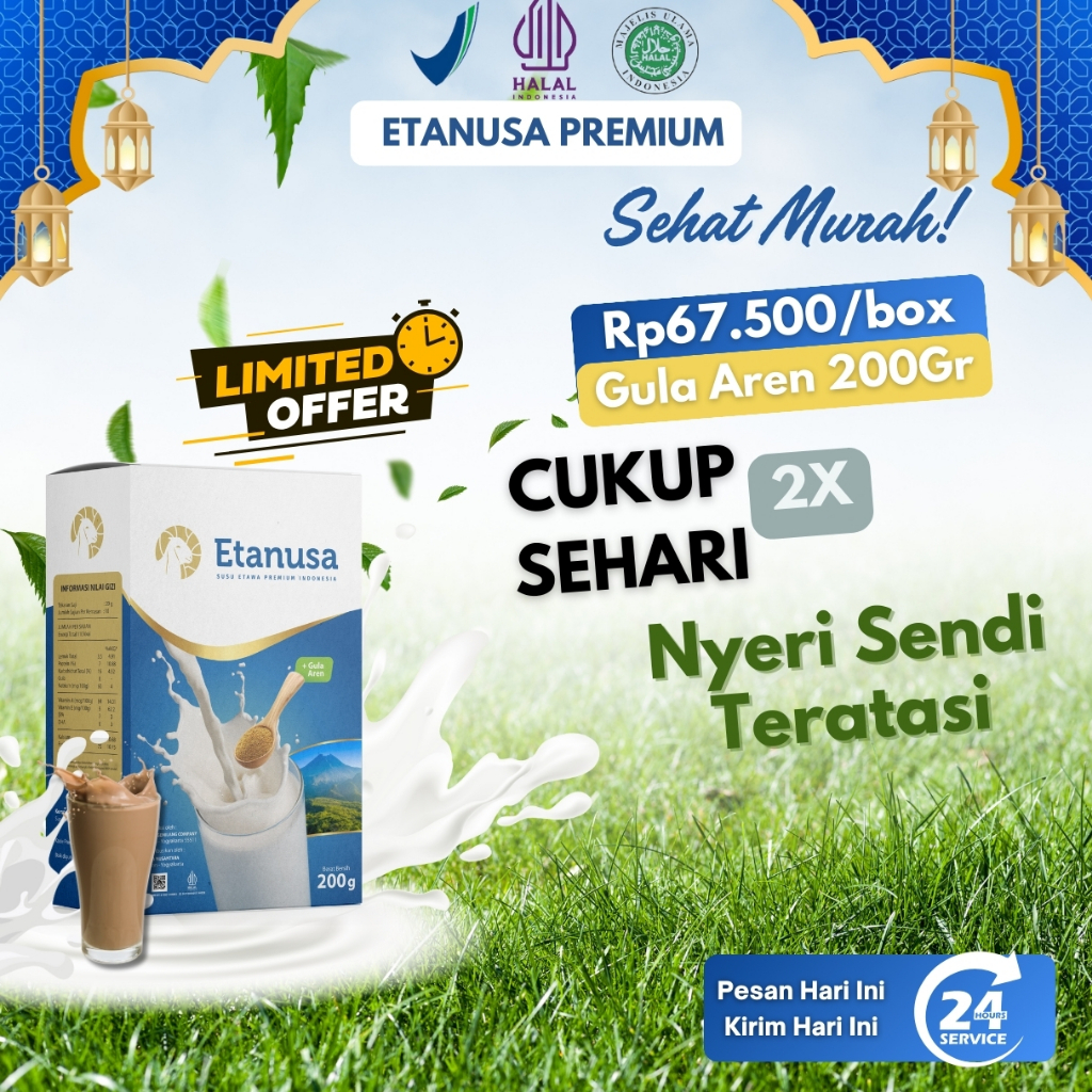 

[LIVE SHOPPING] - Promo Etanusa Original Susu Kambing Etawa 200Gr Mencegah Asam Urat Dan Nyeri Sendi